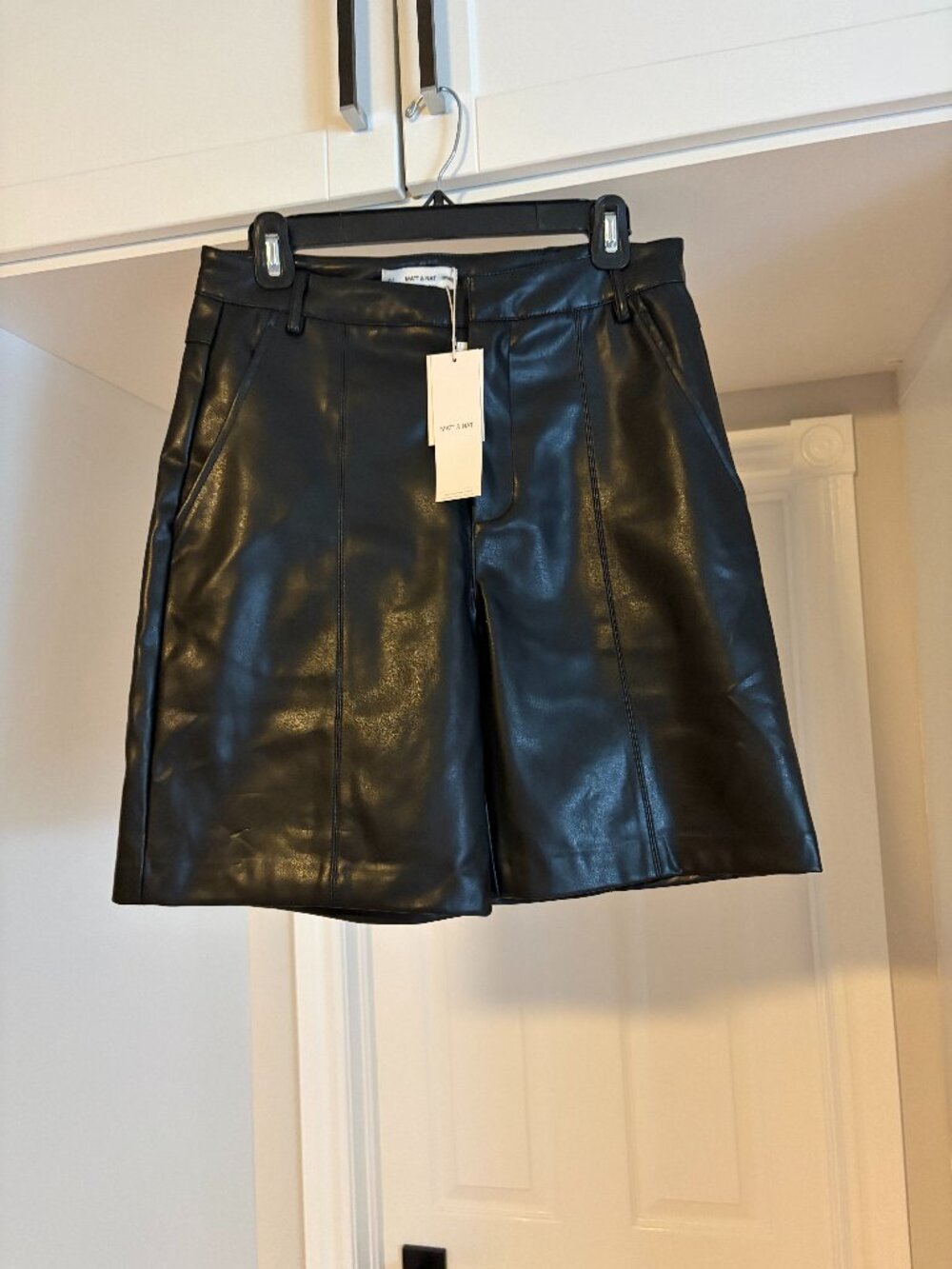 EDIE Women's High-Waisted Vegan Shorts (size 8)